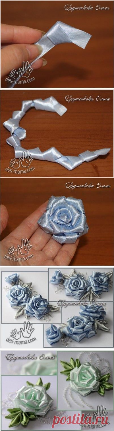 Розочки из лент