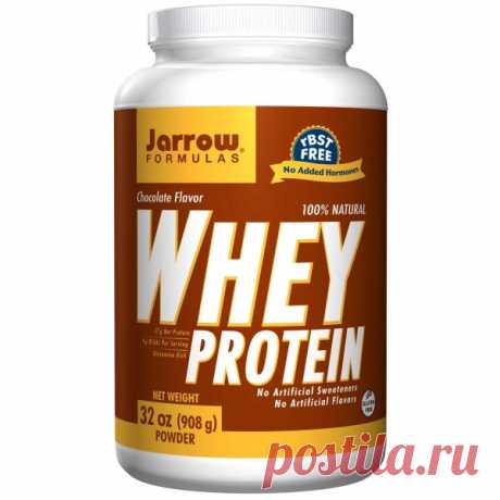 Jarrow Formulas, 100% Натуральный сывороточный протеин со вкусом шоколада, 32 унции (908 г) порошок - iHerb.com