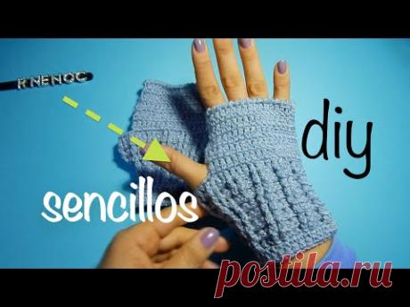 Cómo tejer guantes fácil y rápido #Ganchillo #Crochet Gloves #DIY