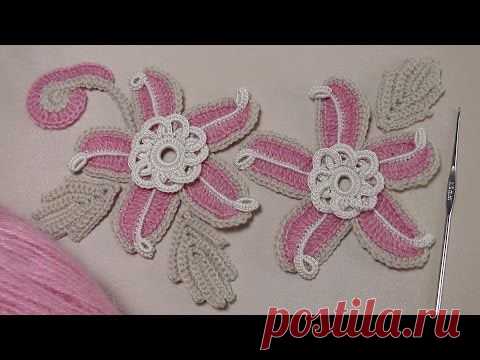 Элемент ирландского кружева - нежный,объемный цветочек с пятью лепестками и ажурным центром