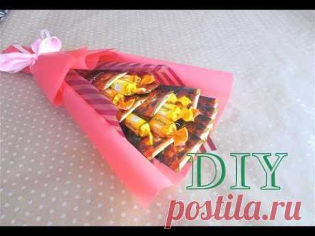 DIY Букет из чая и конфет своими руками