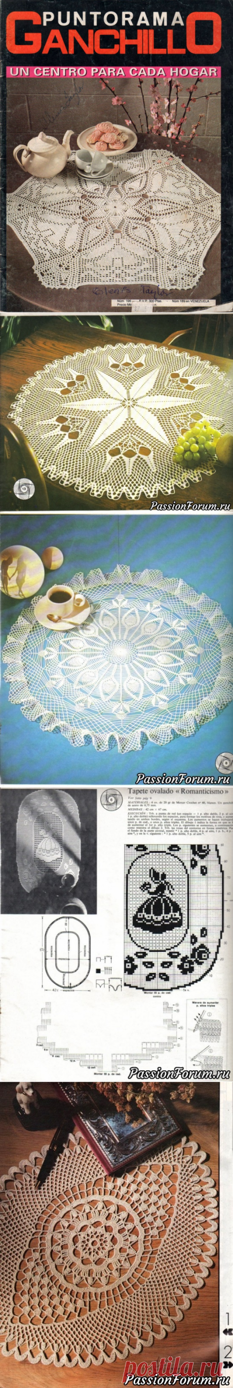 Ажурные салфетки крючком