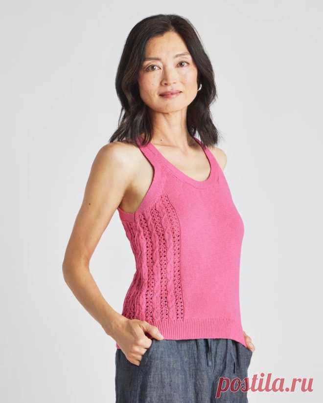 Майка простой лицевой гладью с узором  по бокам (схема узора)