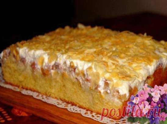 Нежный Юлькин пирог с вкусным кремом
Продукты:
Мука — 250 гр
Яйцо куриное (среднее) — 5 шт
Масло сливочное — 200 гр
Сахар (200 - в тесто, 10 - в крем) — 210 гр
Молоко — 50 мл
Разрыхлитель теста — 1 ч. л.
Ванильный сахар — 1 пач.
Соль (щепотка)
Персик (около 800 гр (у меня было 700 гр свежих персиков) — 1 бан.
Груша (лучше всего Конференц) — 1 шт
Сметана (у меня стакан 350 гр сметаны Простоквашино, 25%) — 400 гр
Миндаль (я взяла 40 гр миндальных хлопьев) — 50 гр
Приготовлен...