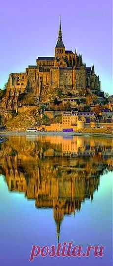 Mont-Saint Michel at dusk in Normandy, France. by JibStudios | France в Pinterest