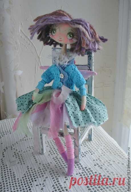 Купить Милада - бирюзовый, лиловый, розовый, кукла ручной работы, подарок на любой случай