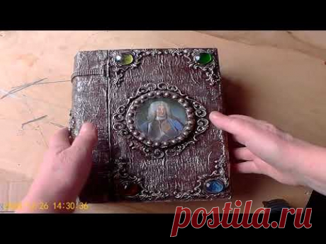 Идея поделки шкатулка-книга из картона.