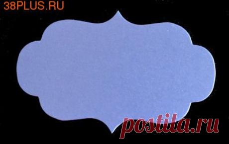 Вырубка Табличка фигурная - 6 шт СИНИЙ металлик