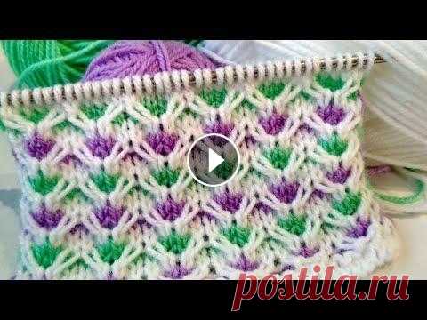 Ленивый жаккард спицами. Простой двухцветный или многоцветный узор спицами. Ленивый жаккард спицами - самый простой метод получить красивый двухцветный или многоцветный узор. Жаккард без протяжек, в отличии от классического ва...