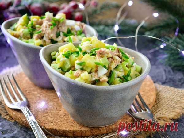 Салат с печенью трески с картошкой — рецепт с фото пошагово