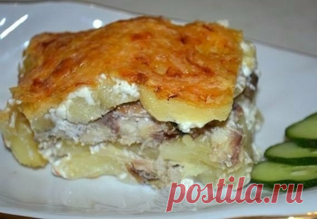 КАРТОФЕЛЬНАЯ ЗАПЕКАНКА СО СКУМБРИЕЙ