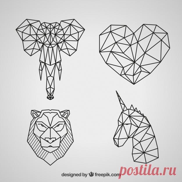 Геометрическая коллекция татуировок животных Более миллиона свободных векторов, PSD, фотографии и бесплатные иконки. Эксклюзивные халявы и все графические ресурсы, которые необходимые для ваших проектов