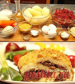 Картофельный рулет с мясом - Видеокулинария.рф - видео-рецепты Бабушки Эммы