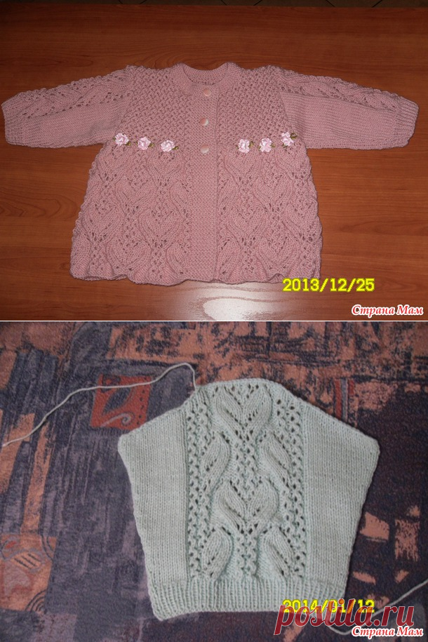 Описание кофточки "Цветочная фантазия" - Страна Мам