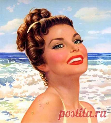 Женский образ.Художник Lou Shabner.