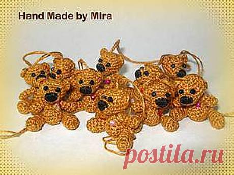 Мишка-брелок - Ярмарка Мастеров - ручная работа, handmade