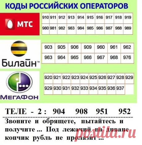 мобильные операторы коды: 10 тыс изображений найдено в Яндекс.Картинках