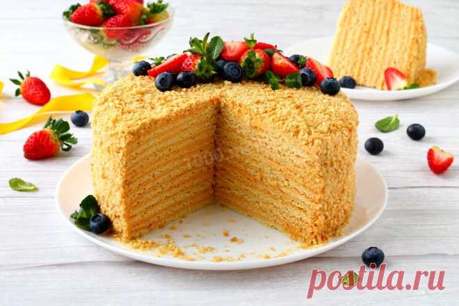 Медовик со сметаной и сгущенкой рецепт с фото пошагово - 1000.menu