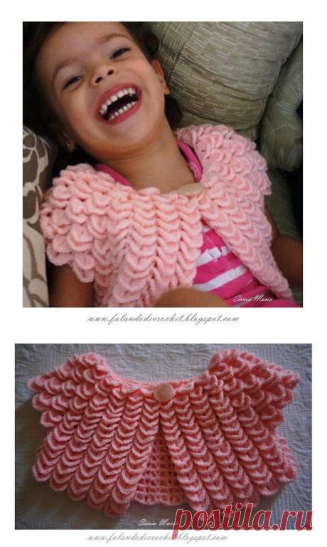 Связать крючком по схемам ОЧЕНЬ красивые кофточки детям