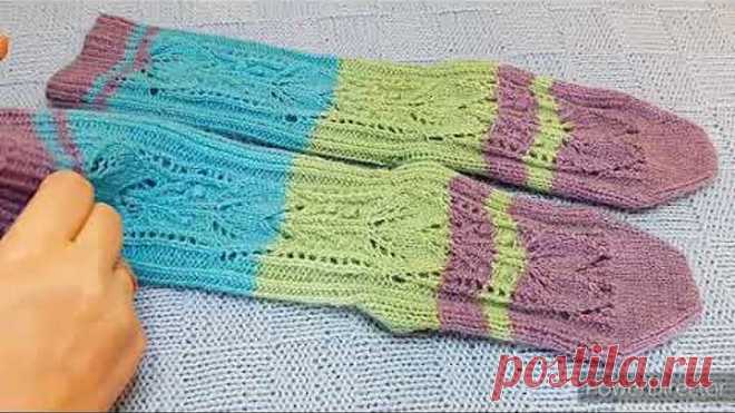 САМЫЕ ДОМАШНИЕ НОСОЧКИ!!!!!Японский узор.Носки спицами.