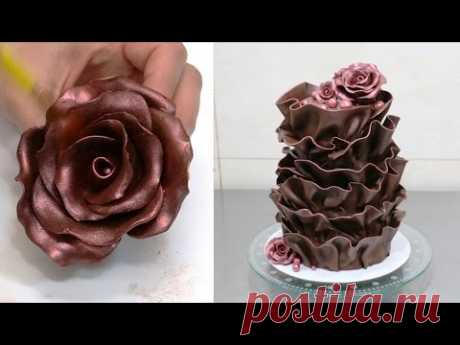 Modeling Chocolate Recipe - How To Make a CHOCOLATE ROSE by CakesStepbyStep