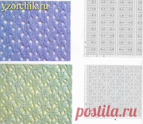 Ажурные узоры спицами