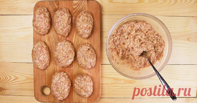 Куриные котлеты с овсяными хлопьями. Нравятся всем без исключения!
