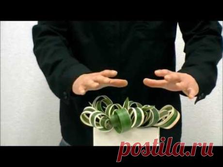 月刊フローリスト連載２０１３年７月号「リーフの使い方テクニック編」~How to make flower arrangement and ikebana flower. - YouTube