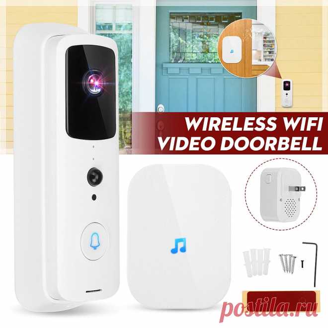 Wireless WiFi Video Doorbell Smart Phone Door Ring Intercom Camera Security Door - US$32.99