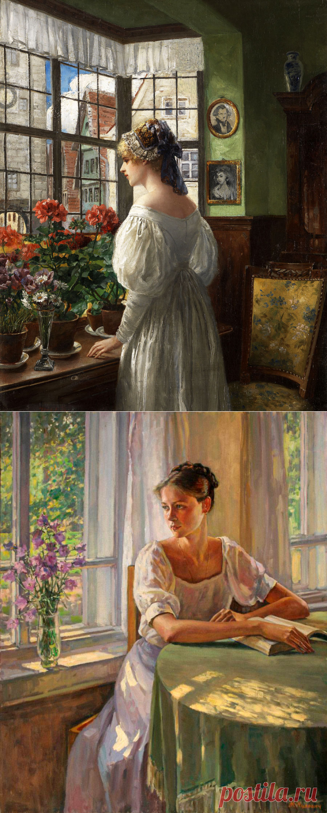 ЖЕНЩИНА СТОЯЛА У ОКНА. ПРОСТО ТАК СТОЯЛА И ... СМОТРЕЛА. - ЖИВОПИСЬ. ИСКУССТВО ХУДОЖНИКОВ ВСЕГО МИРА. - Группы Мой Мир