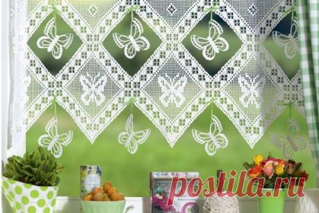 Гардина с бабочками – БУДЬ В ТЕМЕ