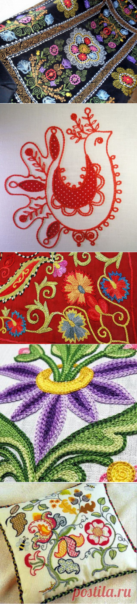 Вышивка тамбурным швом вновь популярна! Идеи, мастер-класс, основные швы