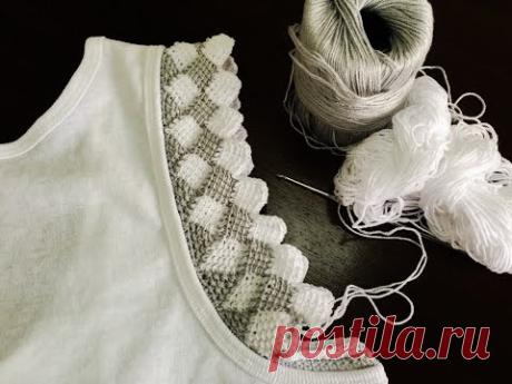 Crochet Pattern - Entrelac crochet on fabric top
