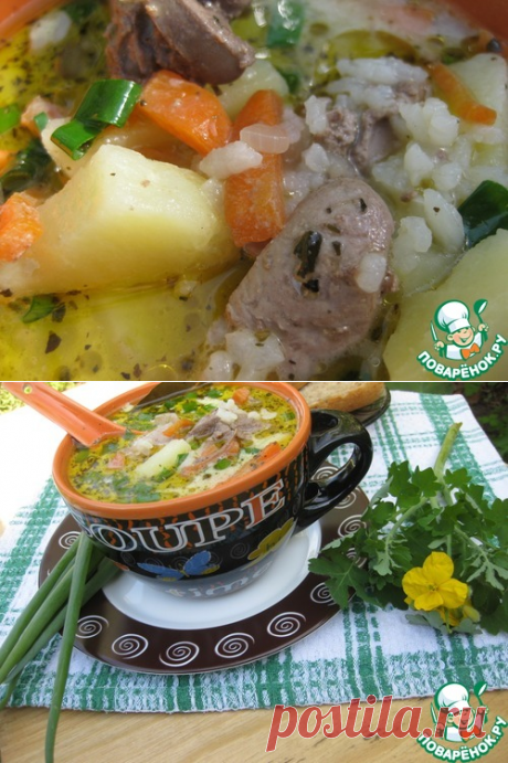рисовый суп "Быстрый" с куриной печенью