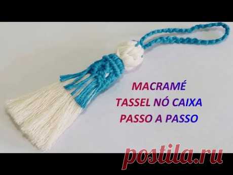 MACRAMÉ - TASSEL NÓ CAIXA PASSO A PASSO - YouTube