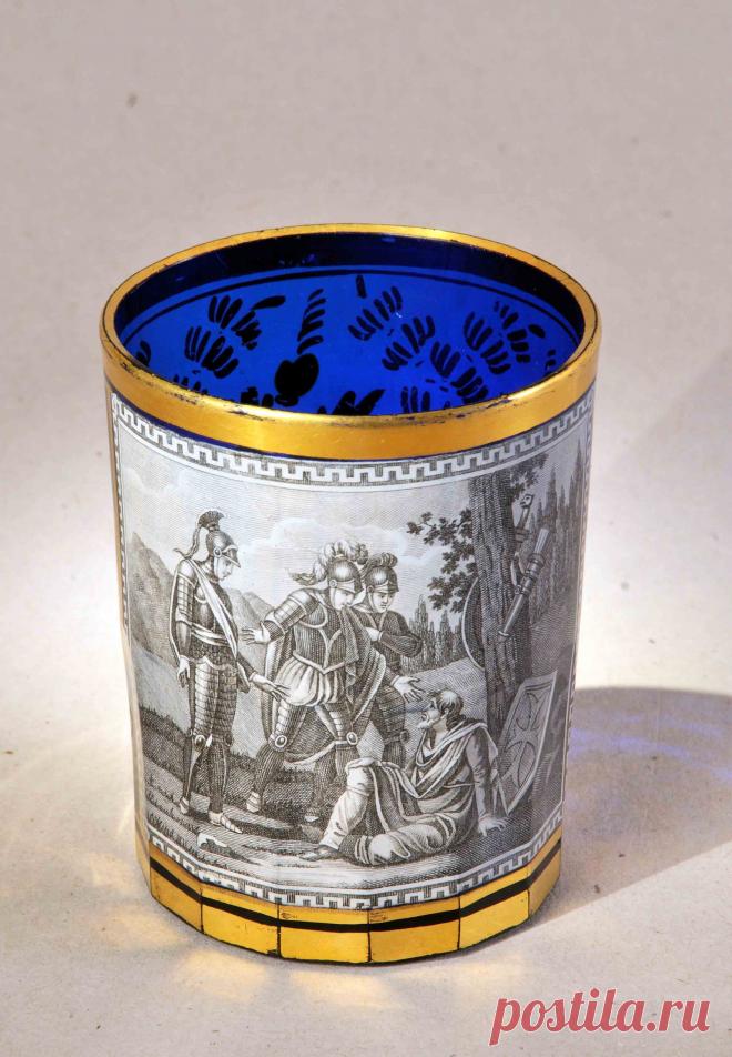 ﻿Стакан Императорского Стеклянного завода "Мифологическая сцена" | Русская Антикварная Галерея