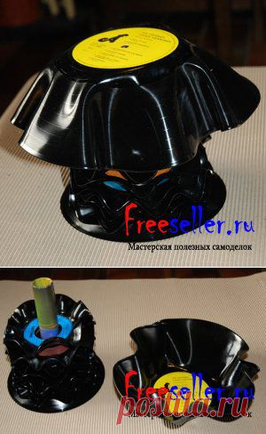 Как сделать чашки из пластинок