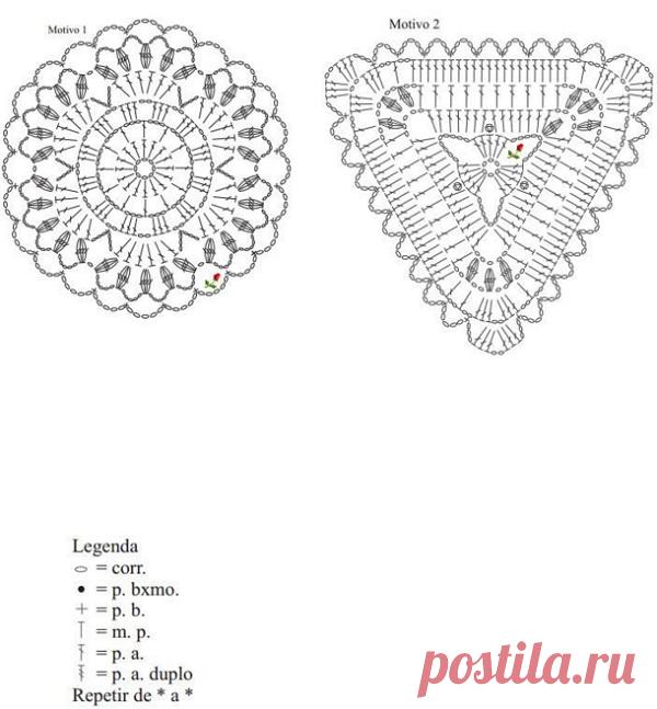 Связать тунику из мотивов