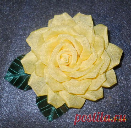 РОЗА ИЗ ТКАНИ. МК ЕЛЕНЫ ВНУКОВОЙ.