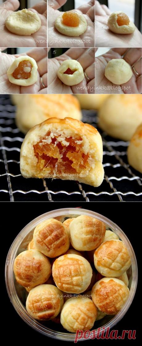 тает во рту, пирожки с ананасом