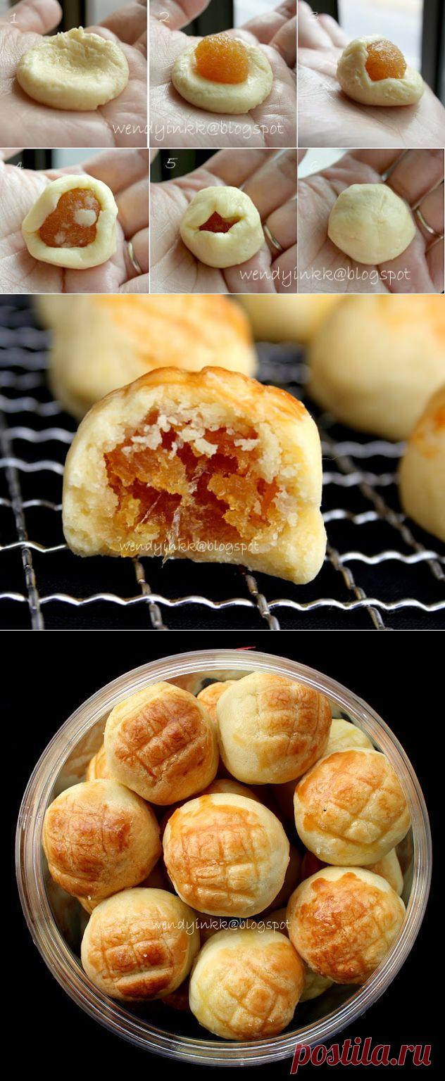 тает во рту, пирожки с ананасом