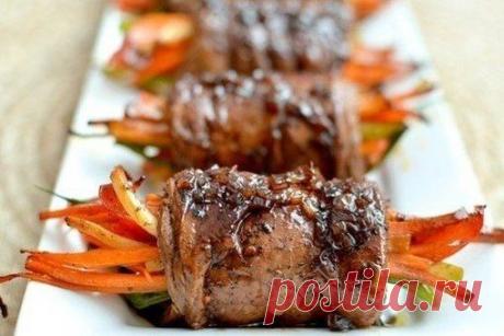 Роллы из говядины с овощами - Лучшие кулинарные рецепты интернета