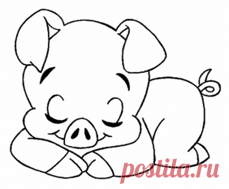 Шаблоны на Новый год Свиньи 2019 для вырезания на окно: картинки | Домашняя ферма