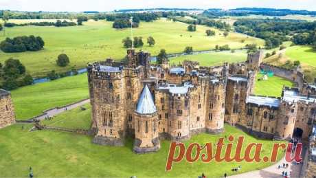 Алник (Alnwick Castle) – один из самых красивых замков в мире, где снимали сцены в Хогвартсе