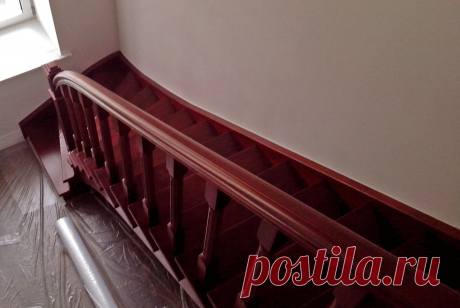 Лестница и ограждения из дерева