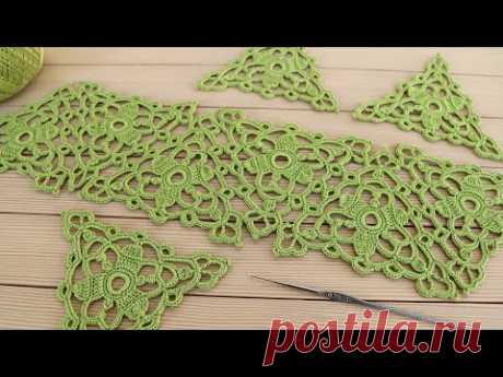 СОЕДИНЕНИЕ треугольных МОТИВОВ вязание крючком Сrochet motifs How to join motifs