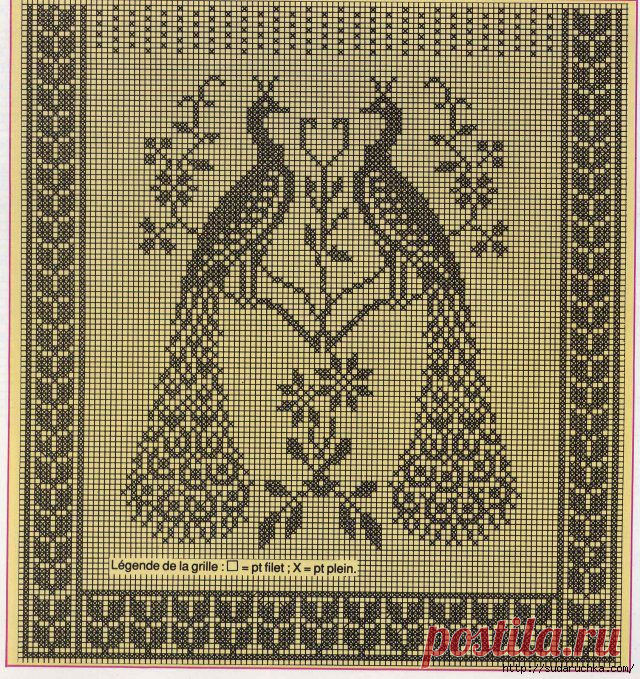 Вышивка "Жар птица".Схема..