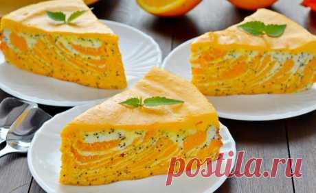 Нежная творожная запеканка с тыквой - осенью очень актуально! Вкусно и полезно!