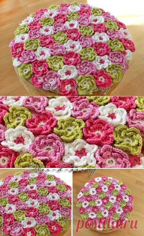 ЦВЕТОЧНЫЙ КОВРИК ДЛЯ СТУЛА - Nebka.Ru