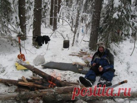 Как развести костёр без спичек зимой